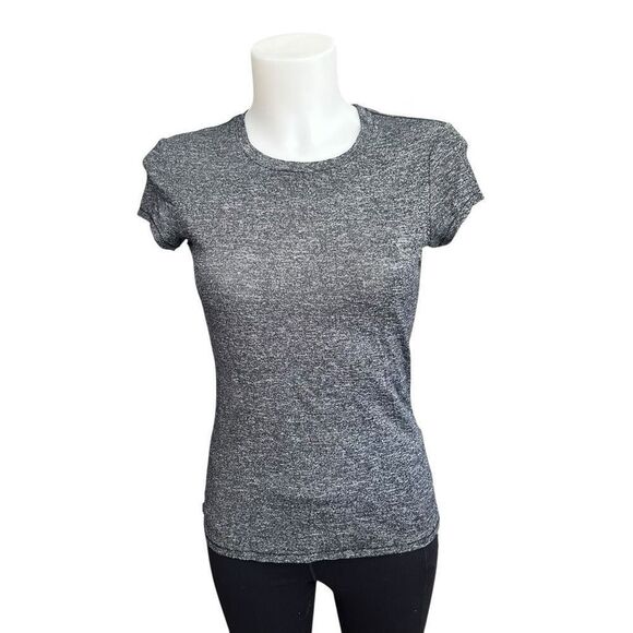 Rag & Bone‎ Grey Marled Short Sleeve Lightweight Shirt Rayon Knit Stretch sz XXS - Picture 1 of 7